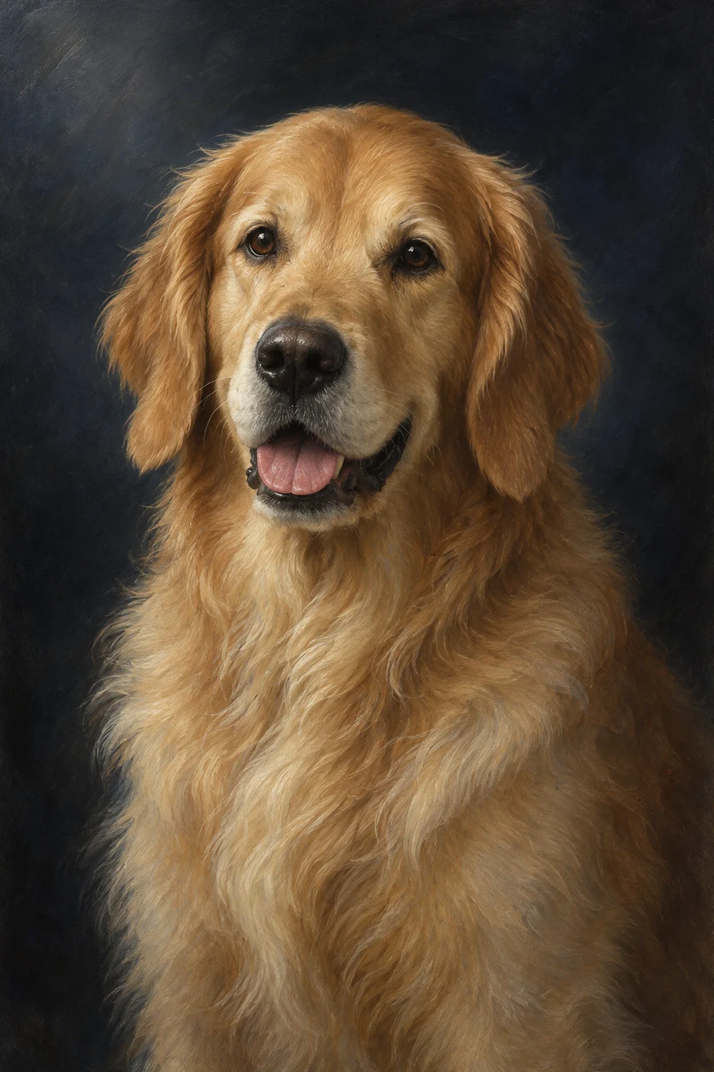 Classic Oil — illustrative pet portrait cover