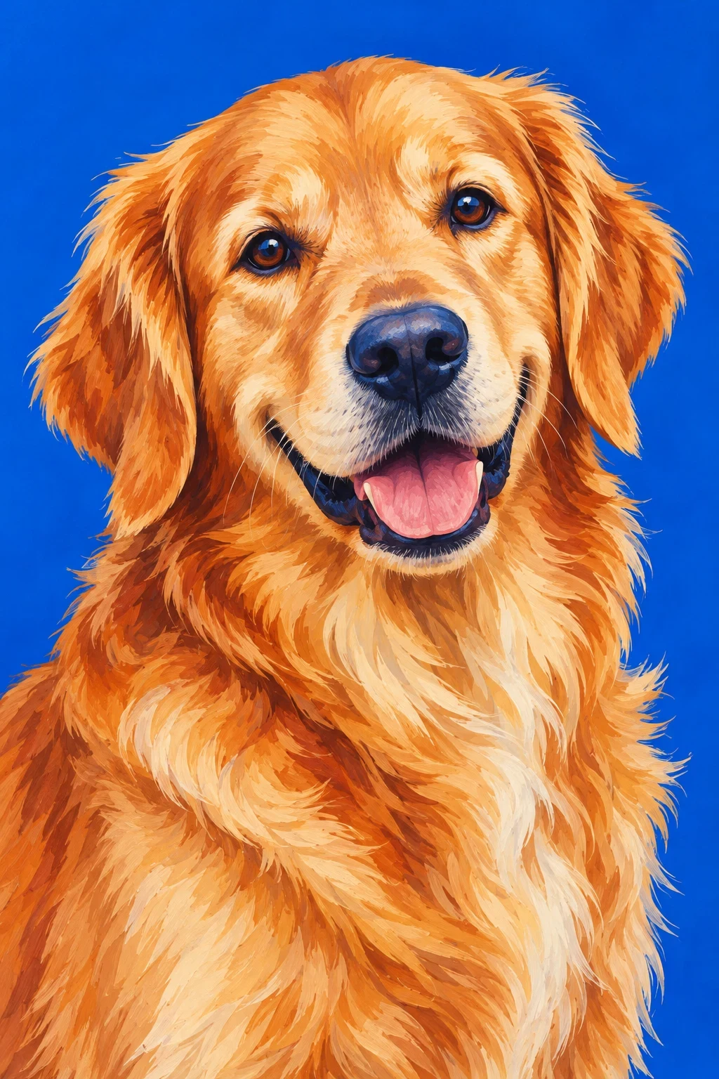 Cobalt Pop — illustrative pet portrait cover