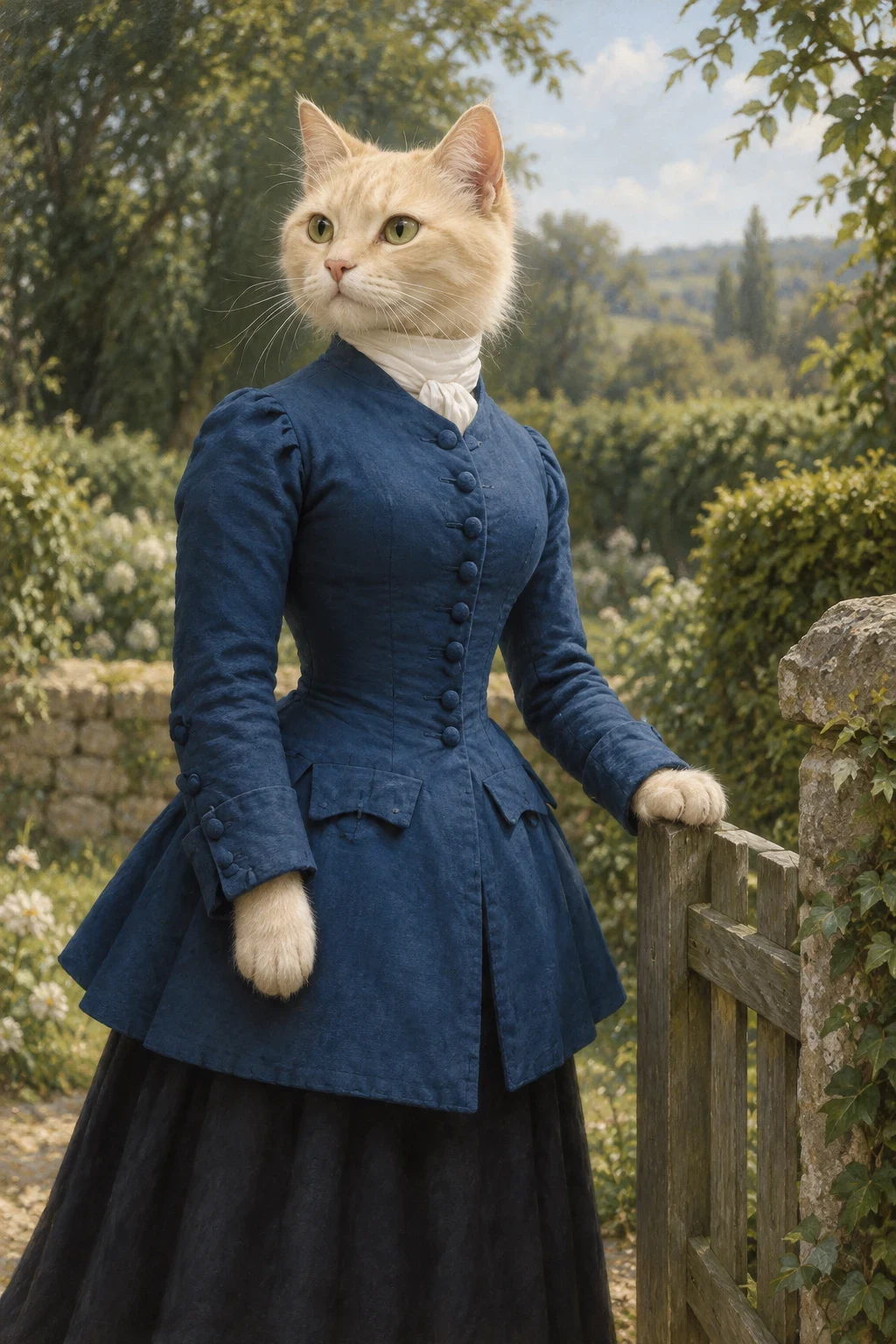 The Riding Lady — illustrative pet portrait cover