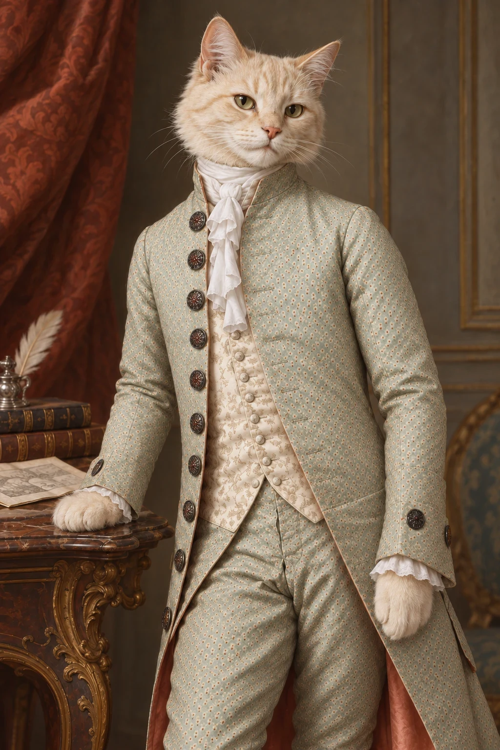 The Mint Gentleman — illustrative pet portrait cover