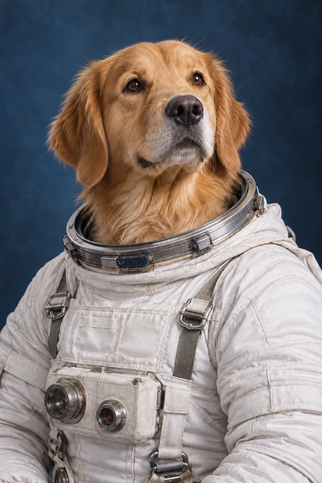 The Explorer — illustrative pet portrait cover
