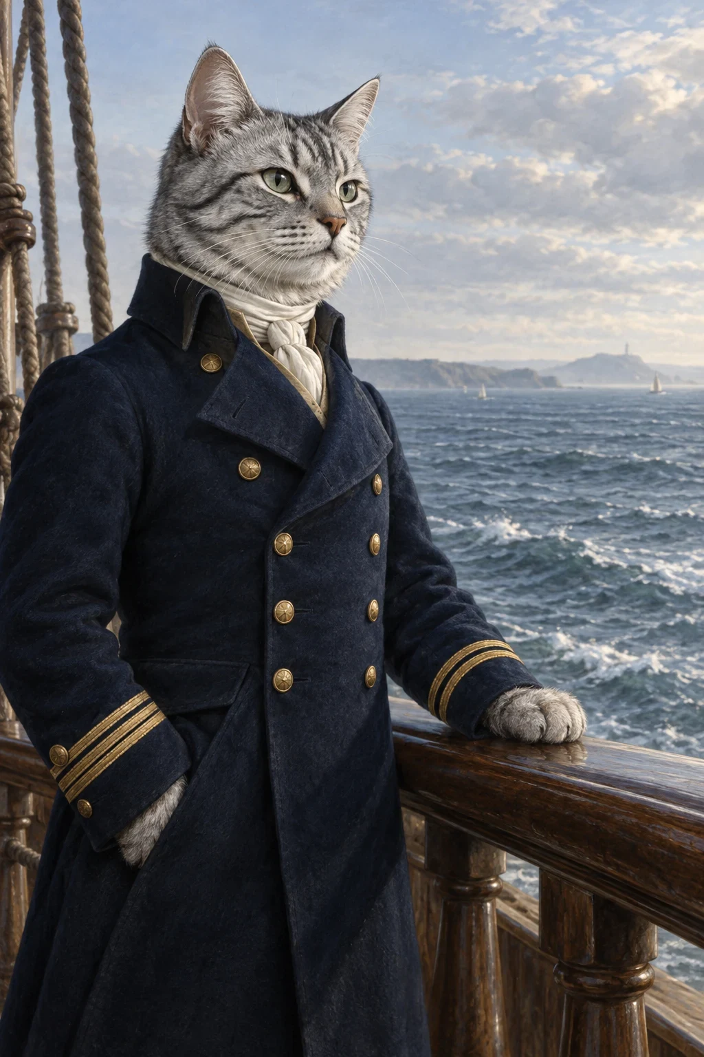 The Admiral — illustrative pet portrait cover