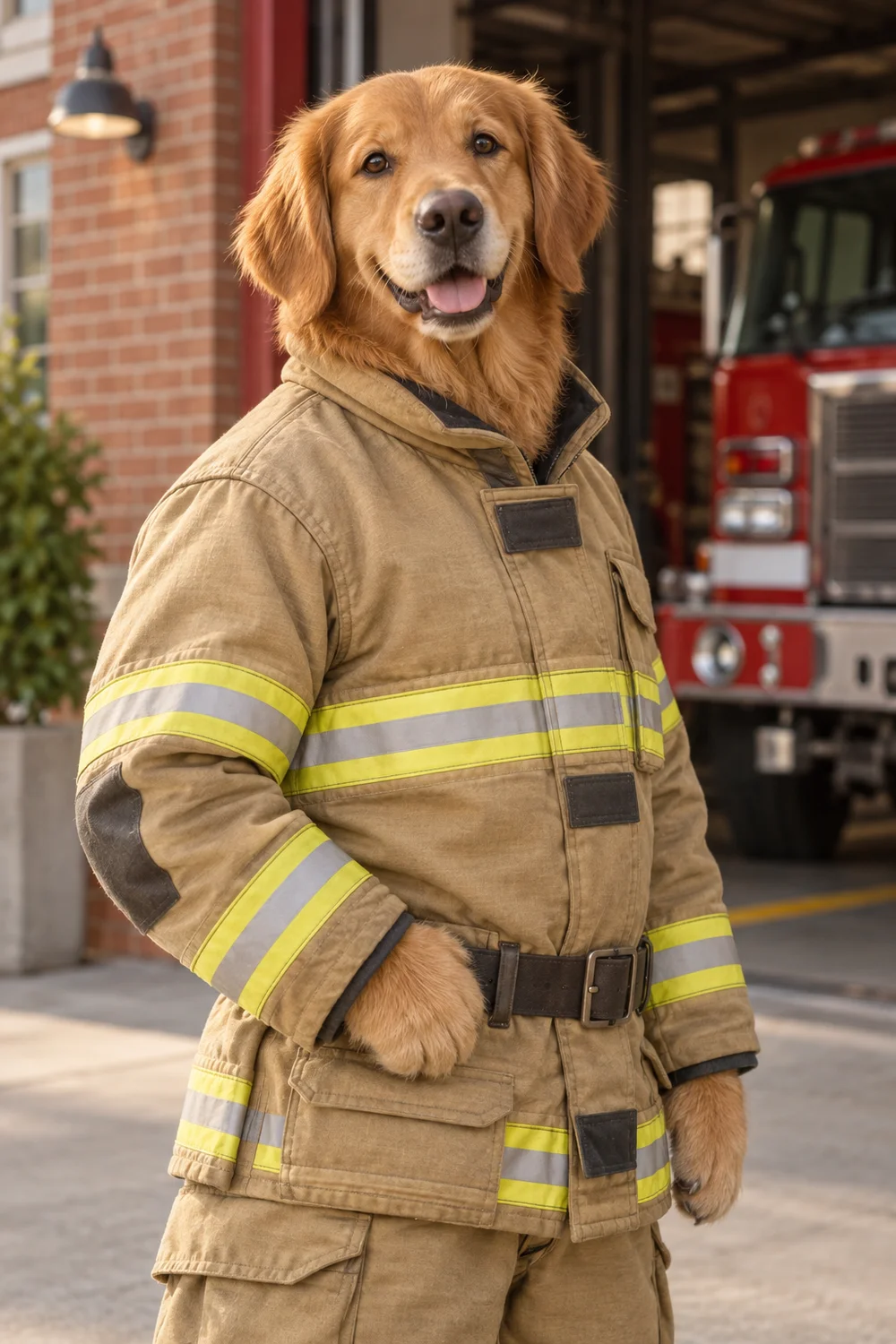 The Firefighter — illustrative character portrait